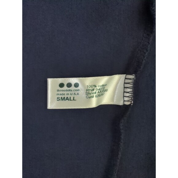 Three Dots Size Small Dark Blue Dress 3/4 Sleeve Boat Neck Ballerina Athleisure - Picture 8 of 9